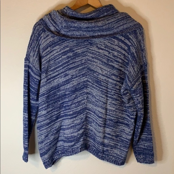 Express Cowl Neck Sweater Handkerchief Hem Blue XS - Picture 5 of 7